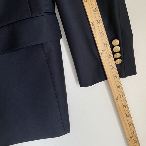 Eduard Dressler Men Suit Blazer 42 EU 52 Navy Gold Button Wool Lightweight - Picture 6 of 15